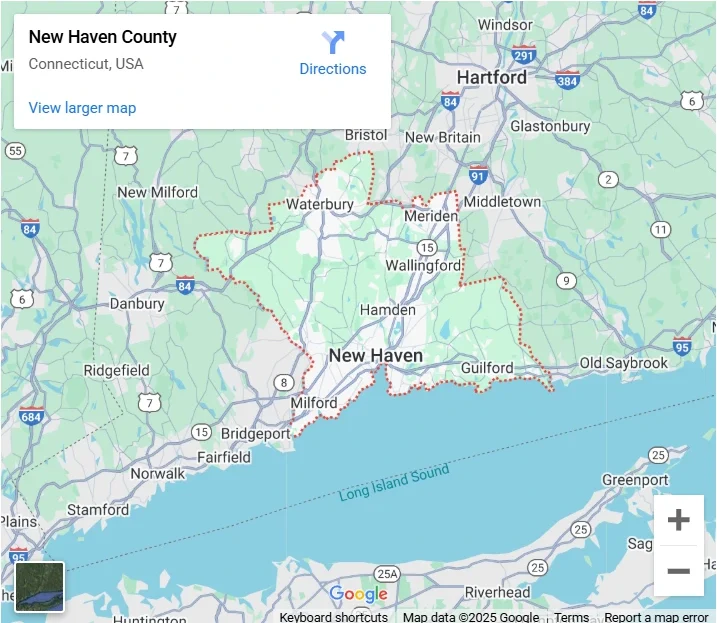 New Haven County Map