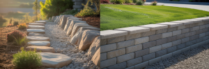 Natural Stone vs Wall Block Retaining Walls: Which Should You Choose?